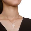 Margherita Cross White Gold and Diamonds Necklace